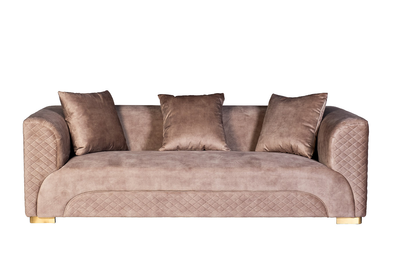 87YY-2047-3 BG Диван трехместный велюр бежевый 245*105*76см_s2 1