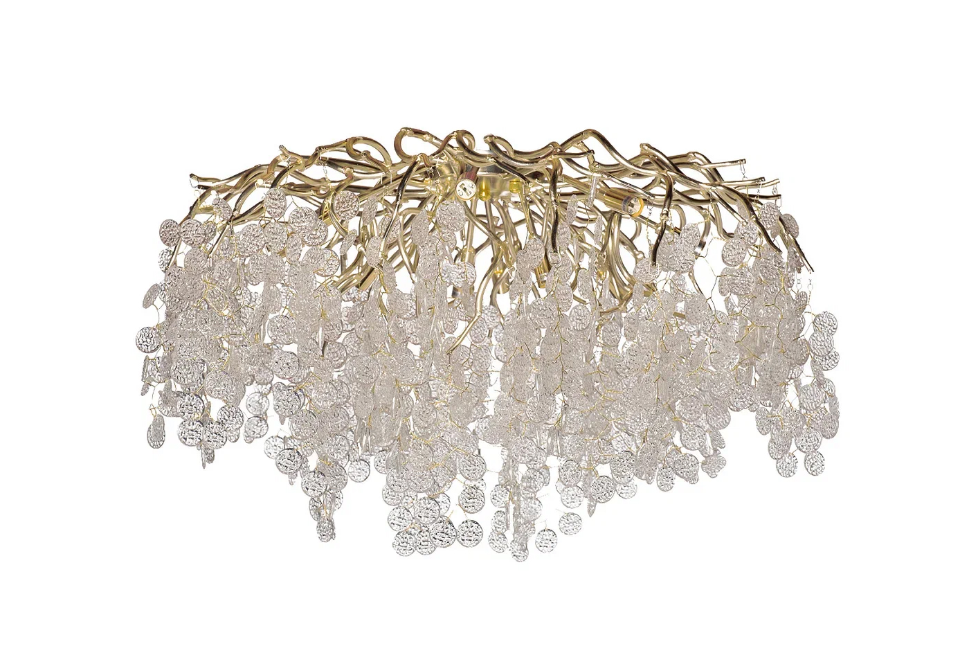 86-90188 Люстра Тенера (Tenera) круглая золото d80*h40см_s2 1