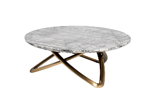 Стол журнальный мраморный серый