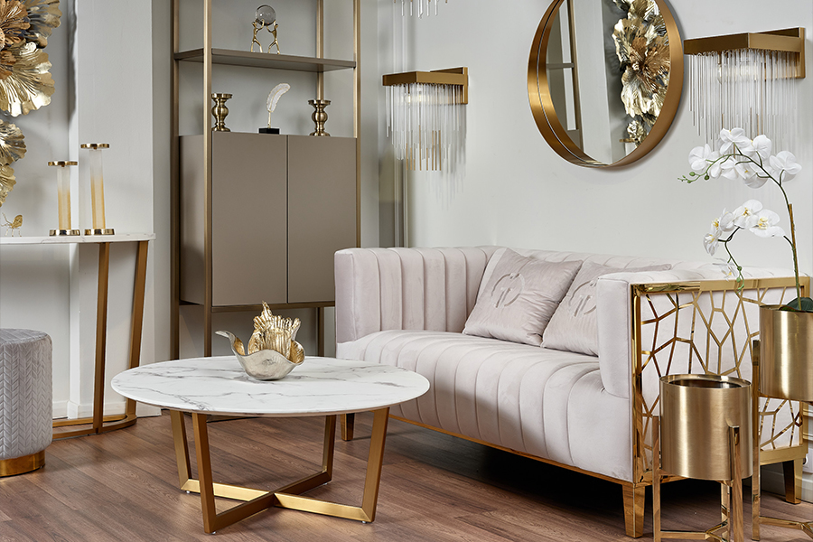 Классический серый диван