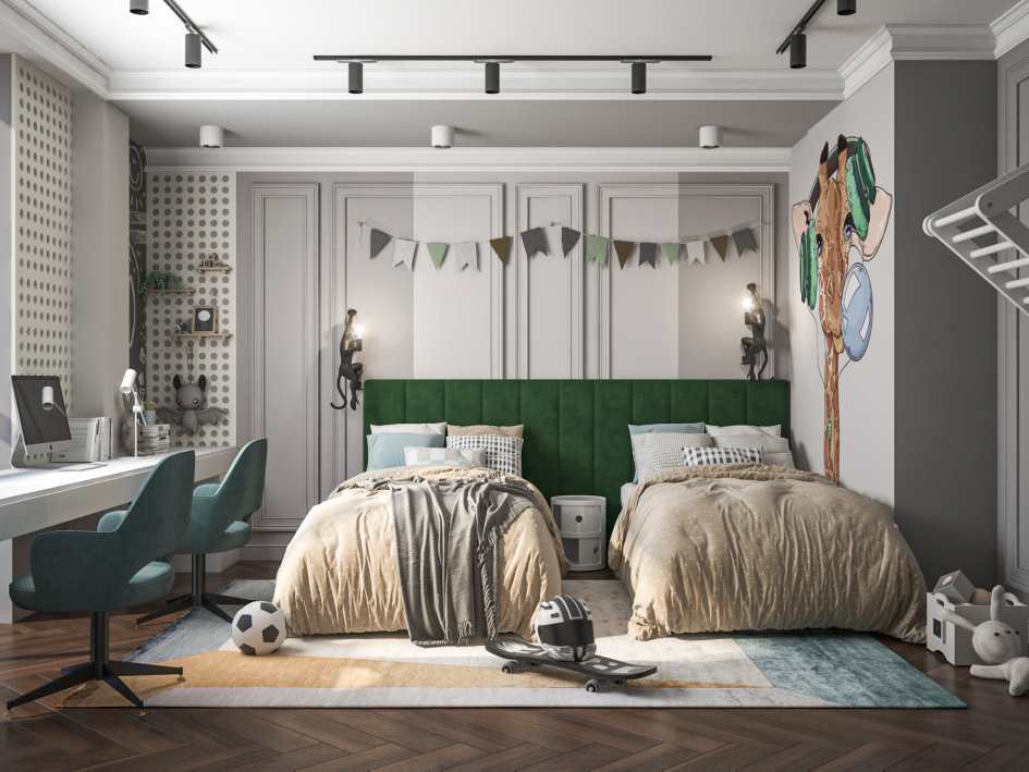 Детская в серых тонах