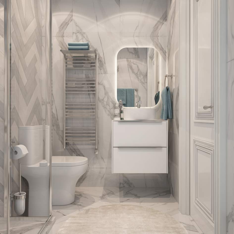 Белый и розовый в интерьере фото 2