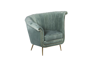 Кресло велюровое мятное (левое)