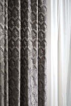 Портьера MODENA 275х260см серебряная