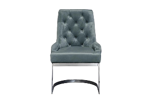 Стул на металлическом каркасе мятный