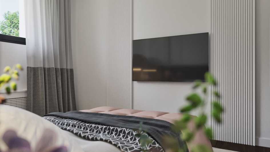 Серый цвет в спальне фото 1