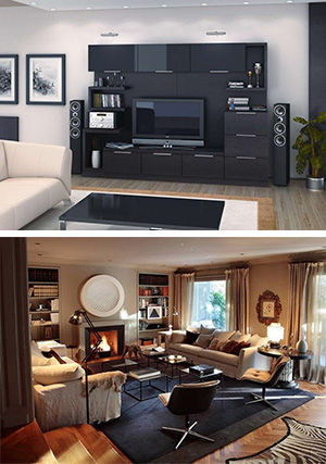 интерьер гостиной