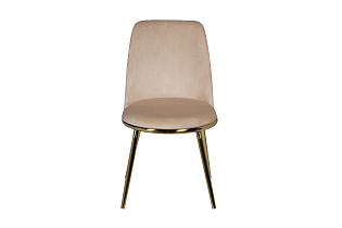 76AR-24GOLD Стул велюр бежевый/золото 48*56*86см_s2
