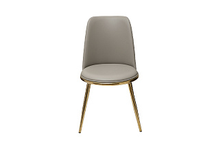 76AR-24005 Стул экокожа бежевый/золото 48*56*86см_s2