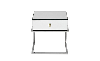 KFG131 Тумба зерк. с ящиком каркас н/ж сталь хром 50*40*50см_s2