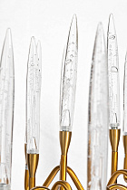 K2PG0330-80 Люстра латунь/стекло прозр. d.80 h.43см_s2