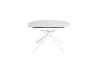 83MC-1957DT BEL Стол обеденный раскл.керам.белый 178(120)*89*77см_s2