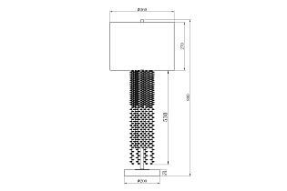 K2KR0700T-1 Лампа настольная Медуза (Medusa) d43*88см плафон белый_s2