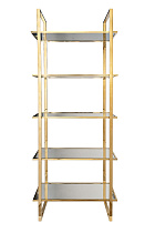 47ED-00401 Стеллаж прозр.стекло/золото 81*40*200см_s2