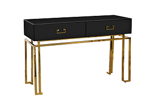 KFG058 Консоль черная 2 ящика  120*42*77см_s2