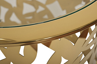 GY-ET8158GOLD Стол журнальный стекло прозр/золото d58*50см_s2
