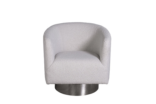 48MY-KRES-2841 SER Кресло вращающееся, иск.каракуль серый 79*74*79cм_s2
