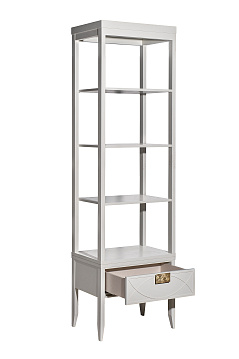 151SV-000017 Шкаф-витрина открытый бежевый 60*158*40см_s2