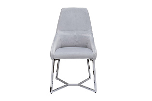 30C-1185 SER Стул велюр светло-серый 55*62*94см, ножки хром_s2