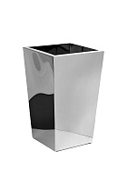 13RX-03118 Кашпо высокое напольное цвет серебро d35*57см_s2