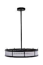 K2KM12851 Люстра Ancona круглая чёрный матовый/стекло прозр. d85см_s2