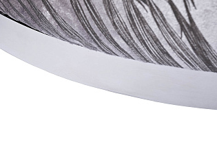 Кресло Verona вращающееся,вельвет принт листья Valdes110-SER/хром 70*77*80см_s2