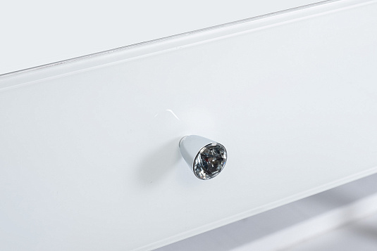 KFG103 Консоль 2 ящика белая/хром  120*42*79см_s2