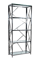 GY-SH8711BL Стеллаж стекло прозр/темн.хром 80*35*180см_s2