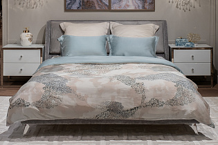 144HF-70602 Пододеяльник Нувола принт тенсель бирюзовый 145*210_s2