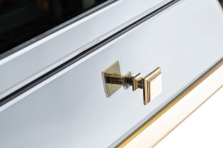 KFG125 Консоль 2 ящика с золотистой отделкой 120*42*79см_s2