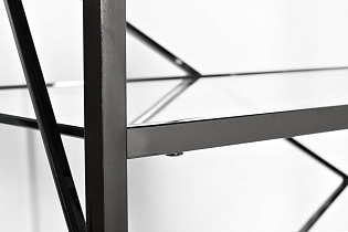 GY-SH8711BL Стеллаж стекло прозр/темн.хром 80*35*180см_s2