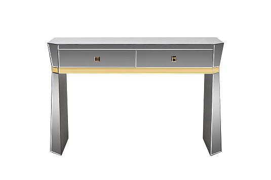 KFG125 Консоль 2 ящика с золотистой отделкой 120*42*79см_s2