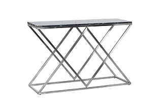 47ED-CST026 Консоль Nero Oriental чер.мрам/мат.хром 120*40*78см_s2