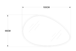 19-OA-9114 Зеркало в металл. раме золотого цвета с подсветкой LED 65*100см_s2