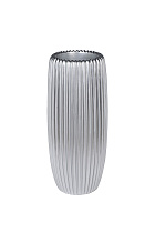 ZS2062-27SL Кашпо серебристое с полосками d30*69см_s2