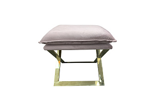 N-OT-188 PI GO Банкетка велюр розовый/золото 47*45*46см_s2