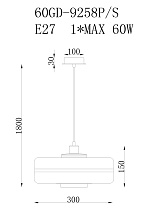 60GD-9258P/S Лампа потолочная d30см h180см_s2
