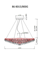 86-8015/800G Люстра d.80 h.32см, металл цвет шампань_s2