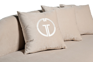 87YY-DIV2262 Диван Леа (Lea) трехместный, велюр кремовый 290*112*75см_s2