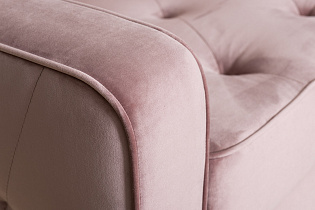Диван Лорен(Loren) трехм.раскл с кантом,велюр пыльная роза Н-Йорк40_s2