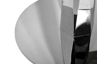 GY-08074 Стол обеденный стекло прозр/хром d.100*76см_s2