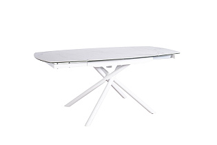 83MC-1957DT BEL Стол обеденный раскл.керам.белый 178(120)*89*77см_s2