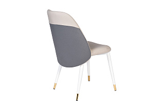 30C-DX-2100 Стул экокожа бежевая/серая 63*51*84см, белые ножки_s2