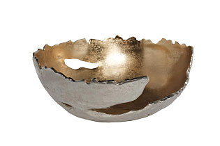 71PN-1426 Чаша металлическая золото/хром  32*29*13см_s2