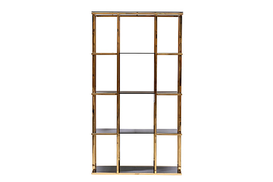 46AS-SH1537-GOLD Стеллаж золотистый/темн.ст. 100*40*180см_s2