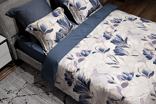 144HF-10401 Пододеяльник АРТ Магнолия принт тенсель 220*200_s2