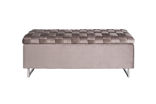 N-BANK-195-S BEG Банкетка велюр серо-беж. 120*40*46см для хранения_s2