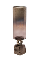 71PN-31684 Ваза стекл. на металл. основании d13*53см_s2