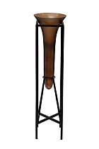71PN-31744 Подставка под цветы стеклянная на металлич.основании h.81см_s2