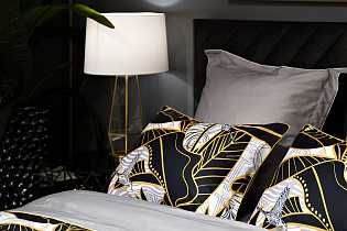 130HB-00008 Комплект наволочек Тропики 50*70 золото/серый (2шт)_s2